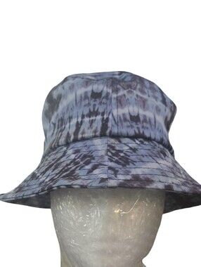 Bucket Hat Cotton Tie-Dye Blue Summer Festival Streetwear Summer Vibes